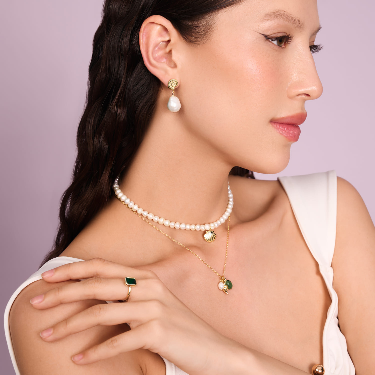 Колье на шею серебро 925 чокер с жемчугом Колье на шею серебро 925 чокер с жемчугом