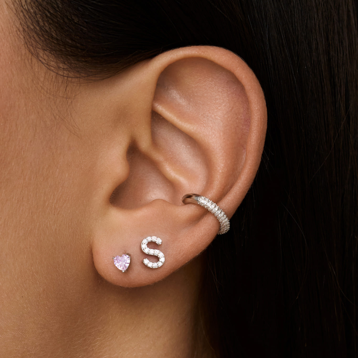 Серьги серебро 925 серебряные гвоздики сердечки Серьги серебро 925 серебряные гвоздики сердечки