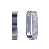 Серебряные серьги-кольца без вставок  с фактурной поверхностью 