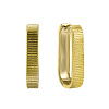 Серебряные серьги-кольца без вставок в покрытии желтое золото с фактурной поверхностью 